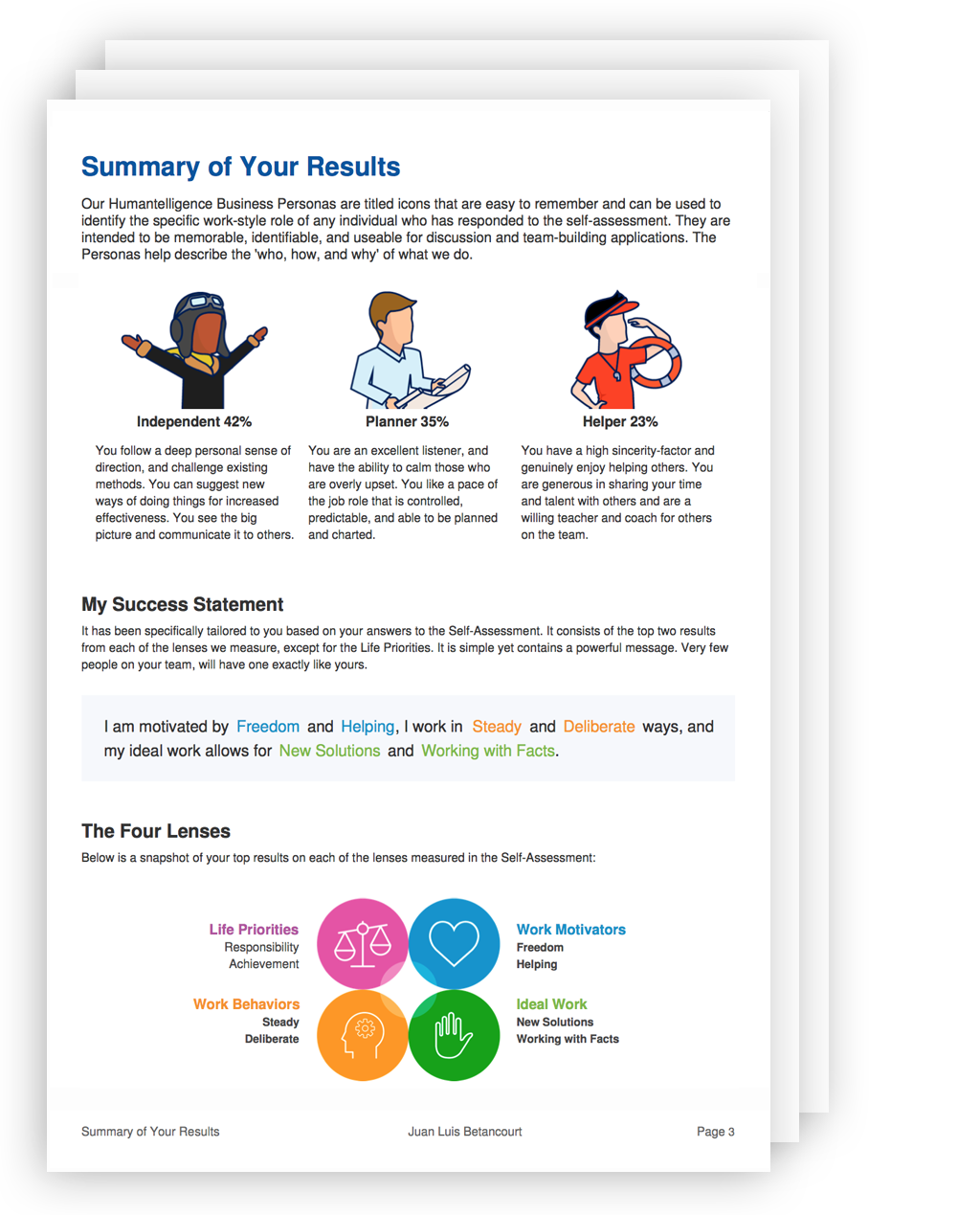 Assessment PDF Reports